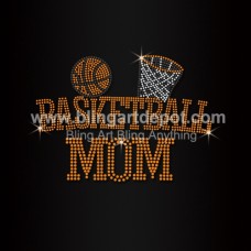 Basketball Mom Rhinestone Heat Transfers